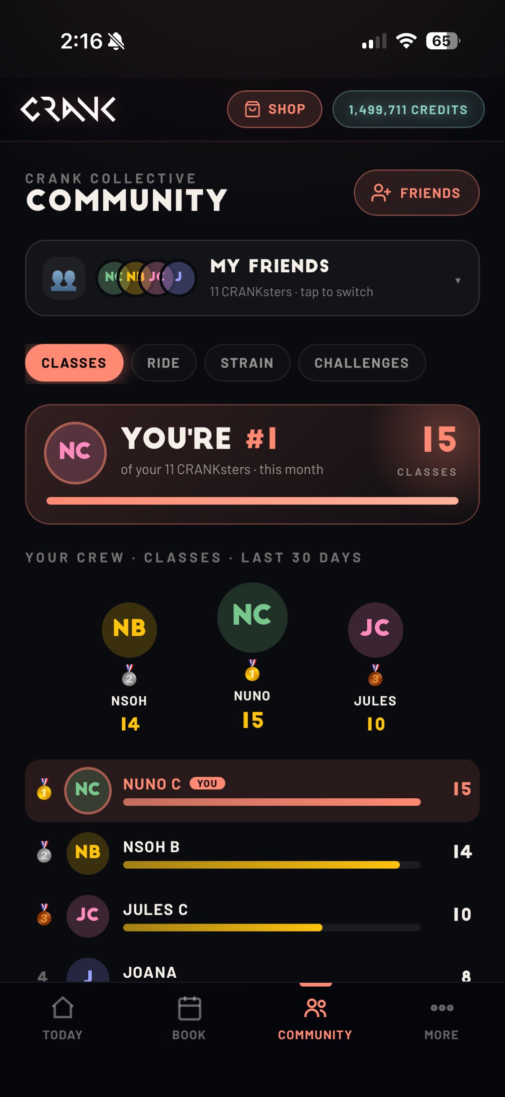 CRANK app screenshot