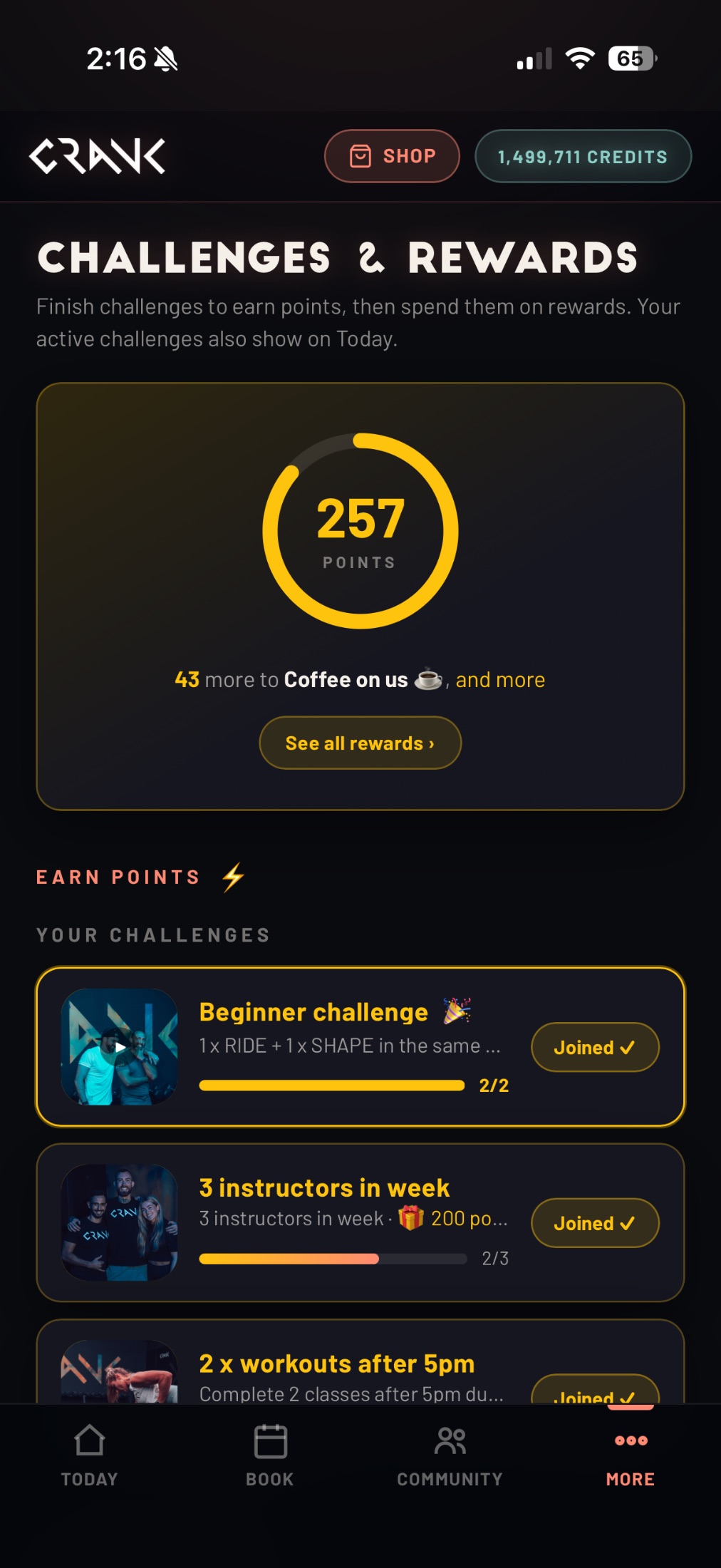 CRANK app screenshot